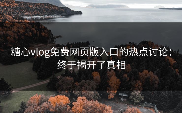 糖心vlog免费网页版入口的热点讨论：终于揭开了真相